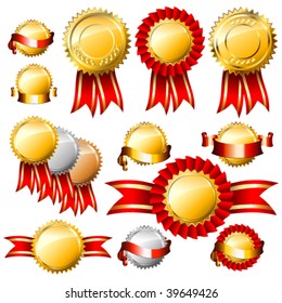 Vector set of golden tags