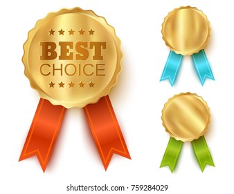 Vector set golden web luxury award banners. Premium web golden banners.
