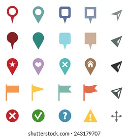 Vector Set of GPS Icons. Map Markers and Pointers.