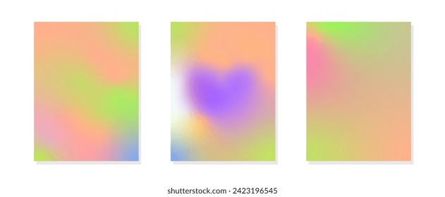 Vector Set of gradient backgrounds based on trend color 2024 peach fuzz. for covers, wallpapers, social media stories, banners, business cards, branding design