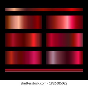 Vector set gradient backgrounds in red   pink colors  elegant collection labels for bright perfume packaging design
