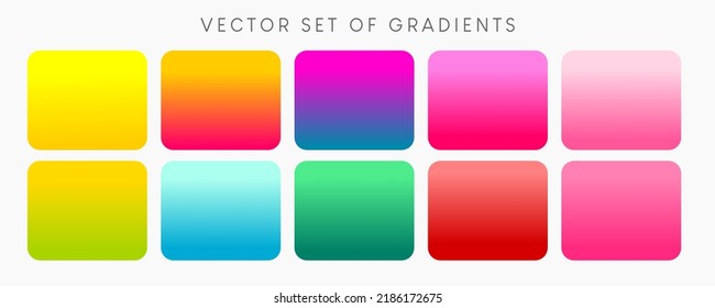 conjunto vectorial de gradientes diseño colorido