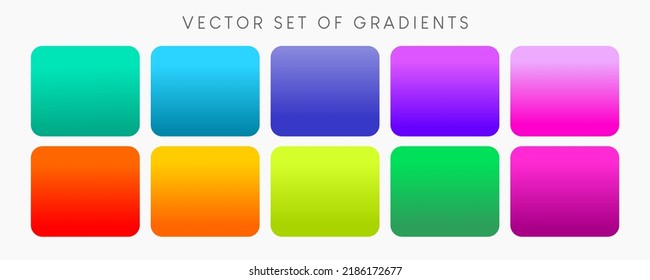 vector set of gradients design colorful