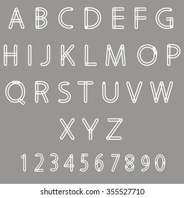 Vector Set Graphical English Handwriting Font Stock Vector Royalty Free Shutterstock