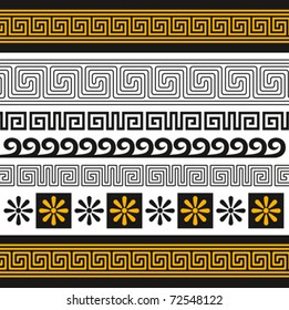 vector set of greece ornaments, you can decorate with them anything