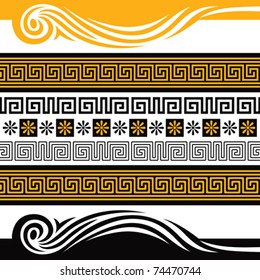 vector set of greece ornaments, you can decorate with them anything