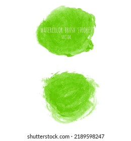 Conjunto vectorial de césped verde acuarela con fondo de textura pintada a mano aislado en blanco. Colección de vegetación abstracta de pinceladas secas acrílicas, manchas, manchas, manchas, líneas. Marco de sonido creativo.
