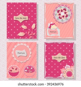 vector set of greeting cards