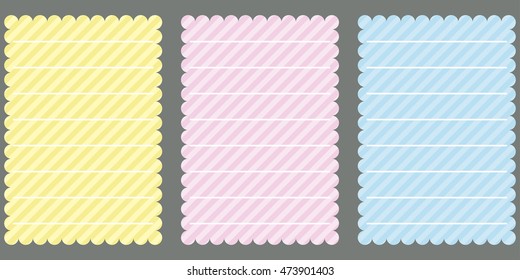 Vector set of greeting cards. 