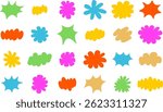 Vector Set of Groovy Funky Shapes for Design, Badges, Poster, Banners, Packing, Prints, Labels, Stickers. Geometric Doodle Abstract Figures in Pop Art Style - graphic elements