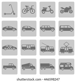 Vector Set of  Ground Transportation Icons