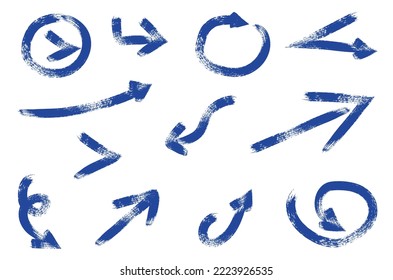 Vector set of grunge arrows.