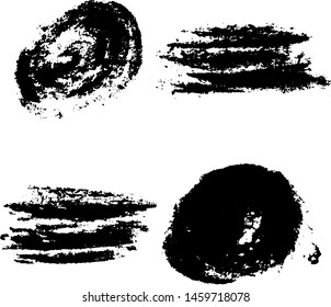 Vector set of grunge artistic brush strokes, design elements. Frames for text or quote.