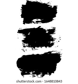 Vector set of grunge artistic brush strokes, design elements, textures, brushes. Perfect for logo, banner, frame, icon. Freehand drawing.
