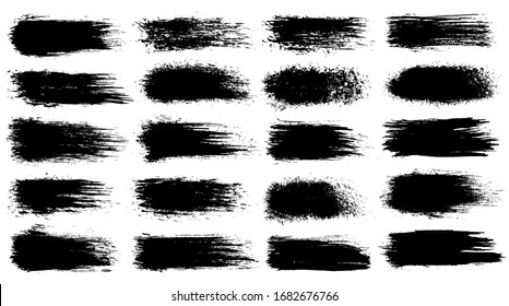 Vektorillustration-Set mit künstlerischen Grunge-Pinselstrichen