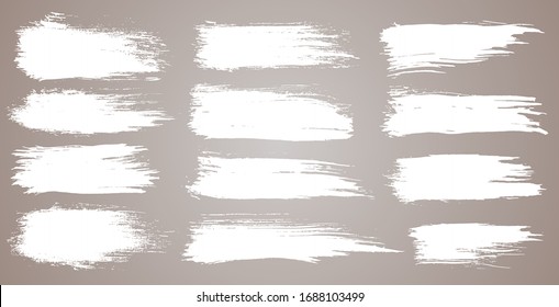 Conjunto vectorial de pinceladas artísticas gruesas