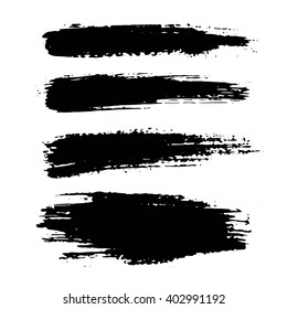 Vector set of grunge artistic brush strokes, brushes. Creative design elements. 