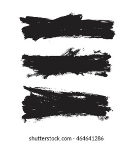 Vector set of grunge artistic brush strokes, brushes. Creative design elements.