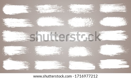 Vector set of grunge artistic brush strokes