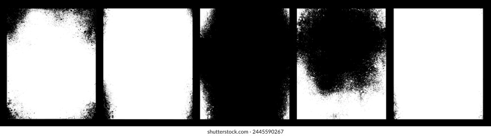 Vector Set Grunge Backgrounds - Overlay Design Elements - Textures and Patterns - Frames