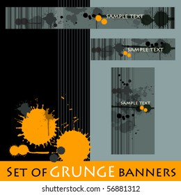 vector set of grunge banners