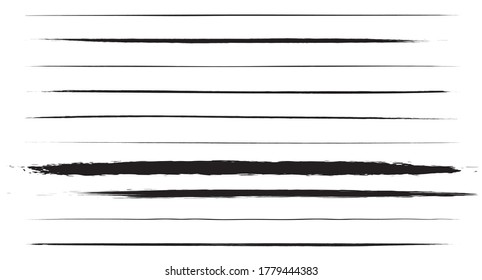 Vektorset mit farbiger Schmutzspritzer, Pinselstriche. Pinselstriche Sammlung. Schmutzige Grunge-Elemente, künstlerische Designelemente, Hintergründe, Texturen, Pinsel