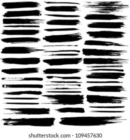 Vector set of grunge brush strokes. Jpeg version also available in gallery.
