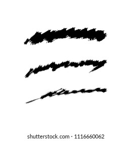 Vector set of grunge brush strokes. Black vector brush strokes collection. Black paint spots vector set