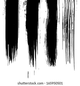 Vector set of grunge brush strokes. Black vector brush strokes collection. Black paint spots vector set 