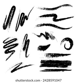 Vector set of grunge brush strokes. Jpeg version also available in gallery.