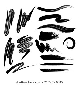 Vector set of grunge brush strokes. Jpeg version also available in gallery.