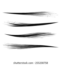 Vector set of grunge brush strokes. Black vector brush strokes collection. Black paint spots vector set