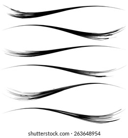Vector set of grunge brush strokes. Black vector brush strokes collection. Black paint spots vector set