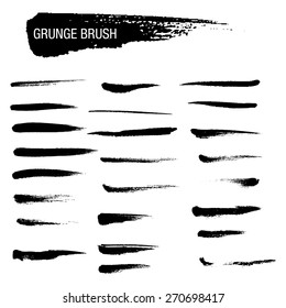 Vector set of grunge brush strokes 7