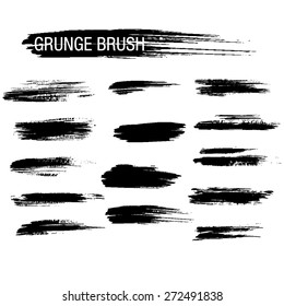 Vector set of grunge brush strokes 22