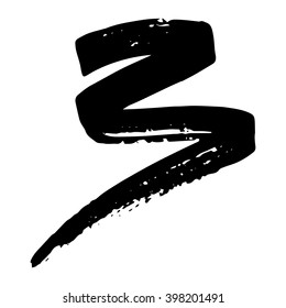 Vector set of grunge brush strokes. Black vector brush strokes collection. Grunge stains. Set of brushes design elements, hand drawn with ink.
