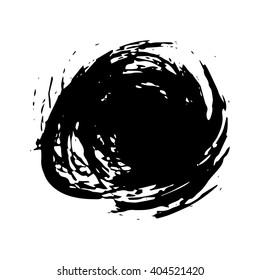 Vector set of grunge brush strokes. Black vector brush strokes collection. Grunge stains. Set of brushes design elements, hand drawn with ink.
