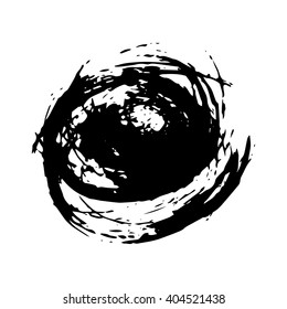 Vector set of grunge brush strokes. Black vector brush strokes collection. Grunge stains. Set of brushes design elements, hand drawn with ink.
