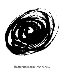 Vector set of grunge brush strokes. Black vector brush strokes collection. Grunge stains. Set of brushes design elements, hand drawn with ink.