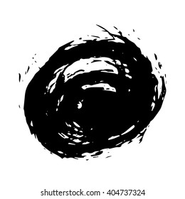 Vector set of grunge brush strokes. Black vector brush strokes collection. Grunge stains. Set of brushes design elements, hand drawn with ink.