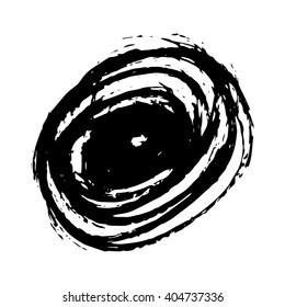Vector set of grunge brush strokes. Black vector brush strokes collection. Grunge stains. Set of brushes design elements, hand drawn with ink.