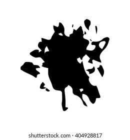 Vector set of grunge brush strokes. Black vector brush collection. Grunge stains. Set of brushes design elements, hand drawn with ink.
