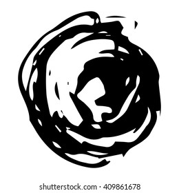 Vector set of grunge brush strokes. Black vector brush strokes collection. Grunge stains. Set of brushes design elements, hand drawn with ink.