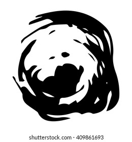 Vector set of grunge brush strokes. Black vector brush strokes collection. Grunge stains. Set of brushes design elements, hand drawn with ink.
