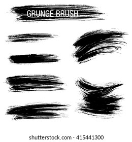 Vector conjunto de pinceladas grunge