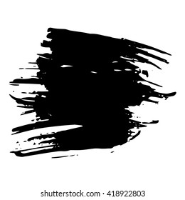 Vector set of grunge brush strokes. Black vector brush strokes collection. Grunge stains. Set of brushes design elements, hand drawn with ink.
