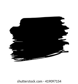 Vector set of grunge brush strokes. Black vector brush strokes collection. Grunge stains. Set of brushes design elements, hand drawn with ink.