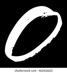 Vector set of grunge brush strokes. White vector brush in a black background. Strokes collection. Grunge stains. Set of brushes design elements, hand drawn with ink.