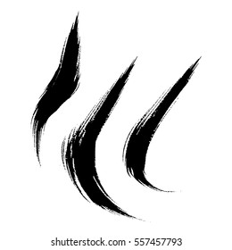 Vector set of grunge brush strokes. Black vector brush strokes collection. Black paint spots vector set
