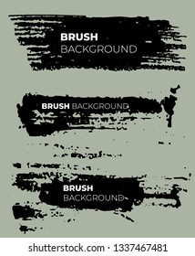 Vector set of grunge brush textures design elements